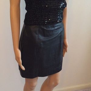 Leather Black skirt